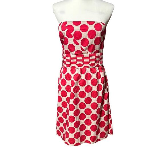 The Limited Dresses & Skirts - The Limited Pink Polka Strapless Dot Dress Sz8